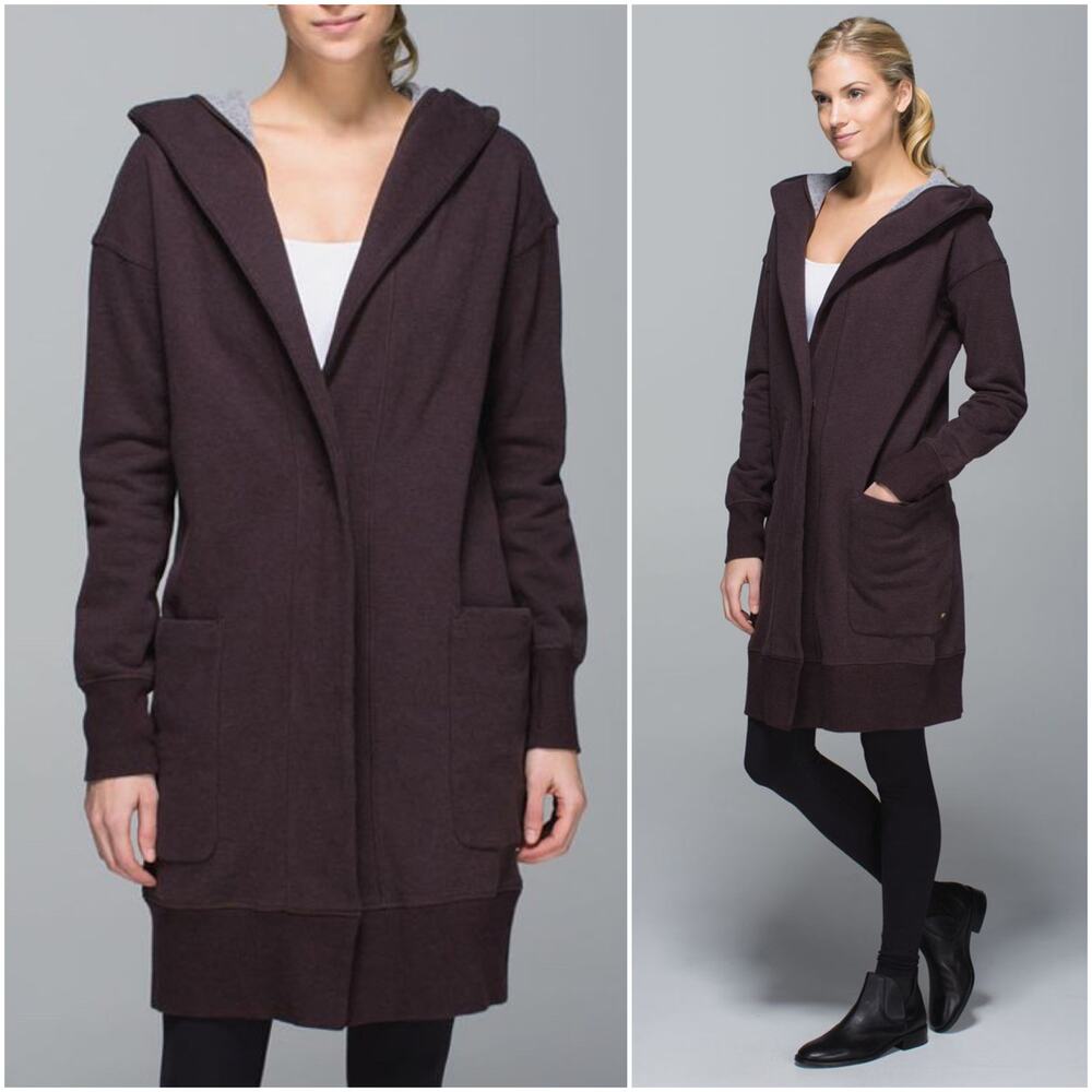 LULULEMON Karmacollected Wrap Hoodie in Heathered Rich Earth Purple Size 10